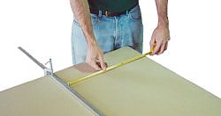 measure the location of the cutting guide before beginning the cut