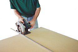 you can cut the panels with a circular saw and a simple guide
