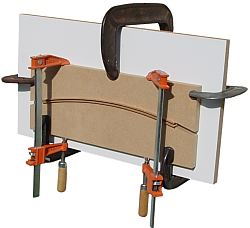you will need to clamp the clamping jig to a base in addition to clamping the two parts of the jig together