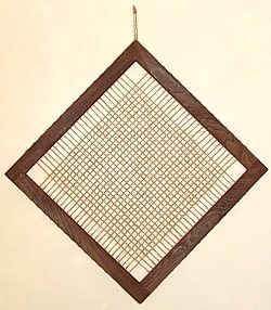 the completed framed weave