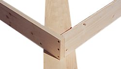 detail of how the frame pieces are fastened to each other