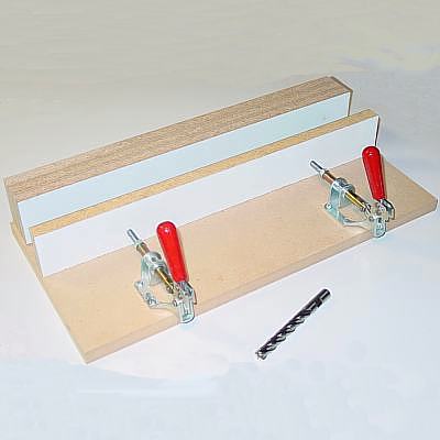 customized jig for making mortises in rails.