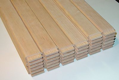 the bottom end of each slat received a tenon