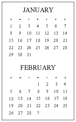 if January starts on a Sunday, February must start on a Wednesday