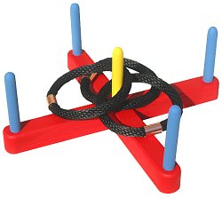 the completed ring toss game