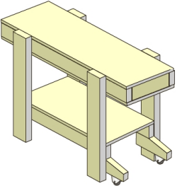 isometric view of workstand